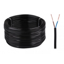 Kabel elektryczny OMYp 2x0,5 300/300V czarny 100m (P9007)