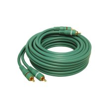 Kabel 2x2RCA, 5m, zielony (K4017)