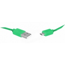 Kabel Micro USB, 1,2m, PREMIUM, zielony  (K10041)
