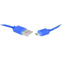 Kabel Micro USB, 1,2m, PREMIUM, niebieski (K10042)