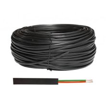 Kabel telefoniczny płaski 2C czarny 100m (P5002)