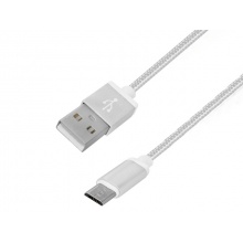 Kabel USB A - Micro B 1m SREBRNY (K15016) 