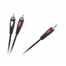Kabel wtyk jack 3.5 - 2RCA 1.0m Cabletech Eco-Line (K5051)