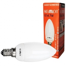 Kompaktowa lampa fluorescencyjna świeca 7W E14 2700K KEMOT (EL8001)