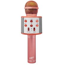 Mikrofon bluetooth LTC z wbudowanym głośnikiem, różowy (AP4012)