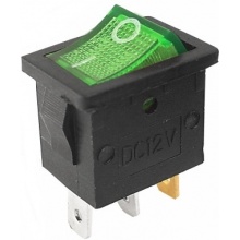 Przełącznik IRS-701DC 12V podświetlany, zielony (EL13009)