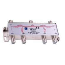 Spliter SAT POWER PASS 6 WAY ALUM. 5-2450 Mhz (Z2022)