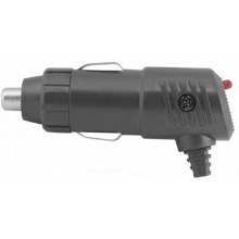 Wtyk zapalniczki samochodowej kątowy LED + bezpiecznik, z kablem 20cm (S10007)