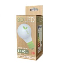 Żarówka 3D LED ECO E27 13W, światło ciepłe białe (EL5020)