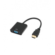 Złącze adapter wtyk HDMI - gniazdo VGA + AUDIO (K6038)